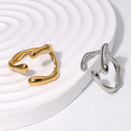 Geometric Punk Alien Ring